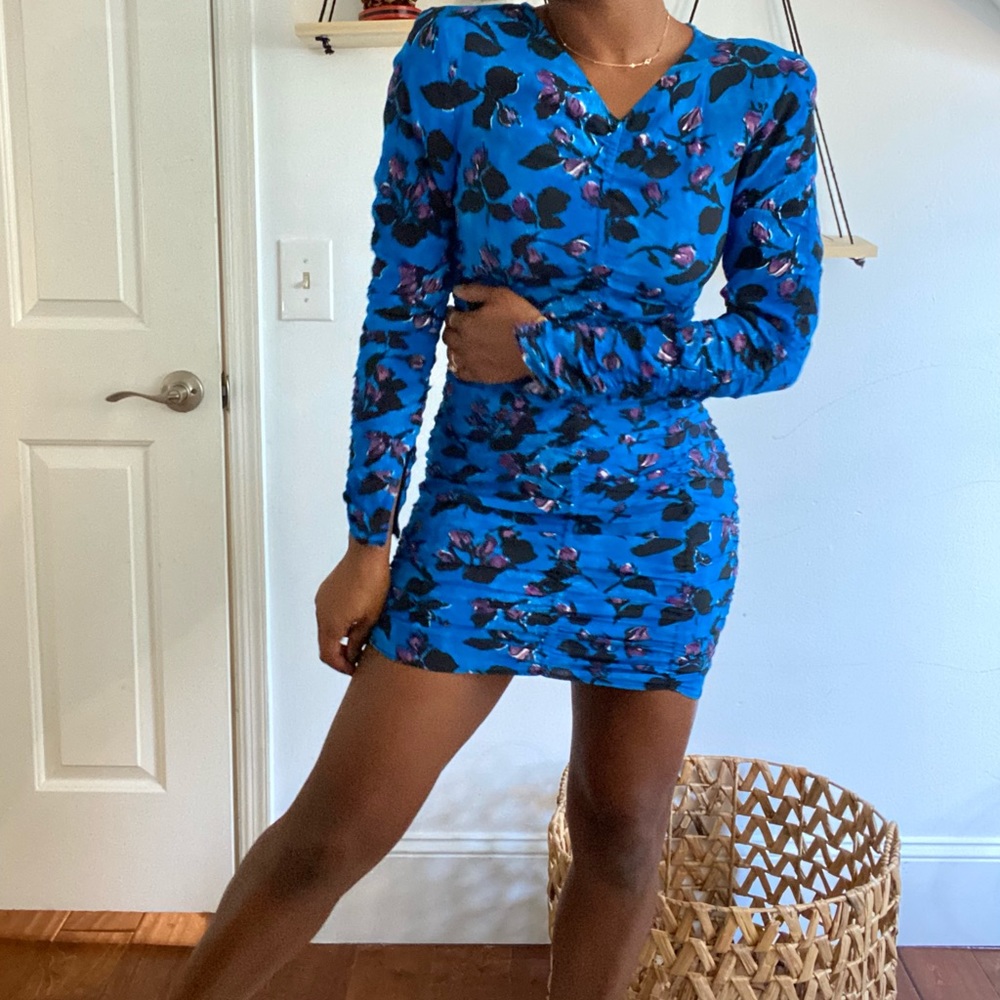 Zara floral print mini dress